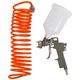 AIRCRAFT Grav Feed Spray Gun 1.5mm Nozzle With 5m Spiral Hose